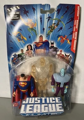 DC Justice League Unlimited (Superman, Brainiac, Manhunter) Mattel NIB - Image 1 of 4