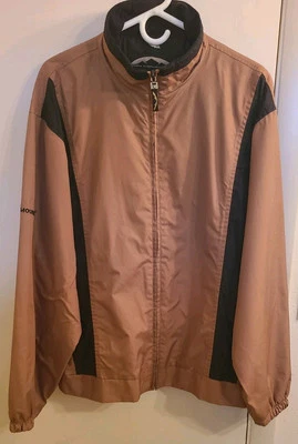 Sun Mountain Golf Jacket Mens Medium Full Zipper Brown Zippered Side pockets - Image 1 of 4