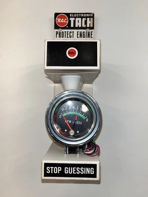 Nuevo de Lote Antiguo #408 RAC Tacómetro Tacómetro Hot Rat Rod Personalizado NUEVO H Modificado SCCA GM Foto 1 de 4