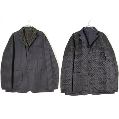 Engineered Garments Quilted Brookline Jacket Wool Stripe Reversible XS #EK BDA - Image 1 of 4