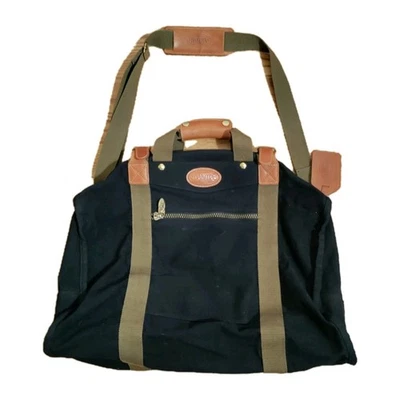 Dakota Tumi Black Canvas Leather Trim Small Luggage Weekender - Image 1 of 4