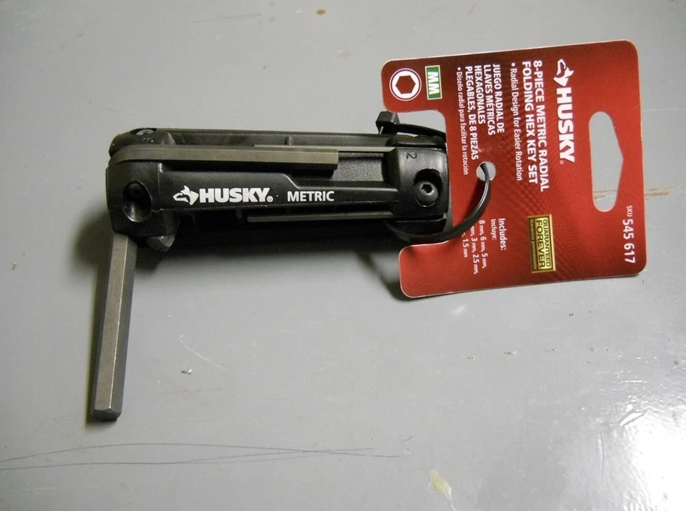 Husky 545-617 8 Piece Metric Radial Folding Hex Key - Image 1 of 1