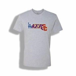 68-07T Los Angeles Dodgers Lakers SC Trojaner Mash Up Tee Grafik 100% Baumwolle - Bild 1 von 18