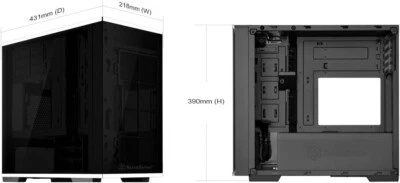 SilverStone Technology SST-LD01B Lucid Serie Mini Tower Micro ATX Case Vetro - Bild 1 von 4