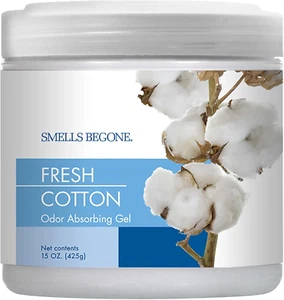 15Oz Air Freshener Gel - Odor Absorber W/ Essential Oils - Fresh Cotton - Picture 1 of 12