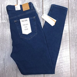 Jeans skinny donna DU/ER vita alta taglia 33x31 lavaggio scuro denim quattro vie flessibile - Foto 1 di 12