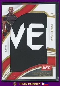 2022 Panini Immaculate Collection Shorts PATCH GOLD #KUS Kamaru Usman PATCH /6 - Picture 1 of 2