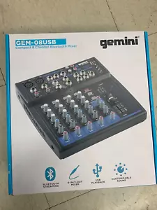 Gemini - GEM-08USB - 8 Channel USB Bluetooth Mixer for Podcast Recording - Picture 1 of 3