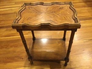 Small Brandt Wood Endtable with Faux Bamboo legs - Picture 1 of 13