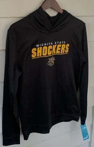 Wichita State Shockers NCAA Hoodie Sweatshirt Pullover Youth L-14/16 Logo NEW Cover