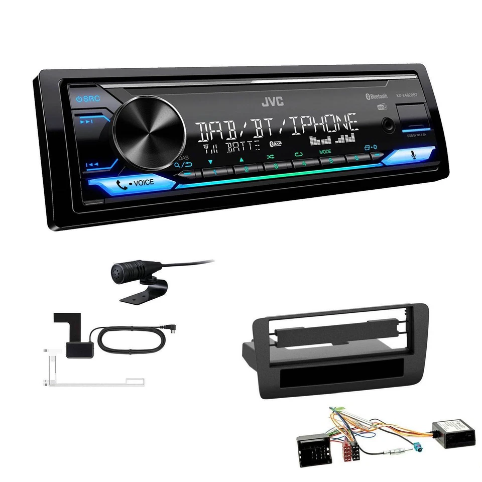 JVC Digital Autoradio DAB+ Bluetooth für Audi A1 und Sportback mit Canbus - Bild 1 von 4