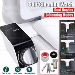 Toilet Bidet Seat Attachment Spray Hygiene Water Wash Clean Sanitation Bathroom - Picture 1 of 12