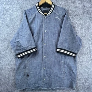 Vintage Sean John Jacket Mens 2XL Blue Spellout Logo Cotton Hip Hop 90s Baggy - Picture 1 of 7