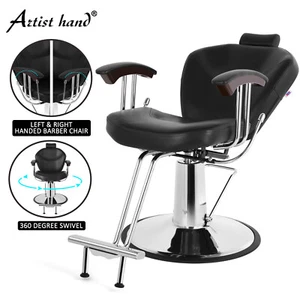 Artist hand All Purpose Hydraulic Recline Barber Chair Left/Right Handed Stylist - Picture 1 of 24
