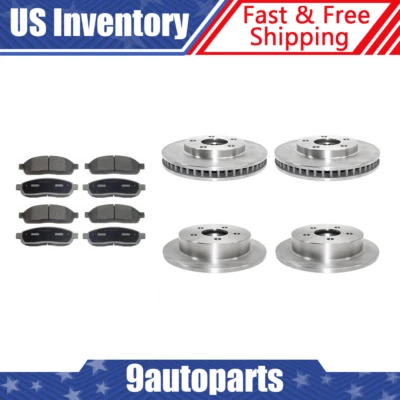 Rotores de freno delanteros + traseros y pastillas de freno de cerámica para Pontiac Grand Prix 1997-1998 Foto 1 de 4