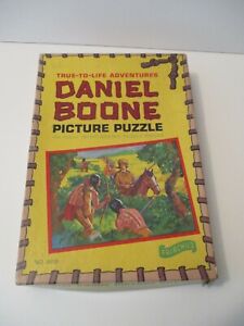 DANIEL BOONE Fairchild Vintage 108 Piece Interlocking Puzzle RARE Complete