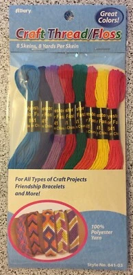 NIP NEW CRAFT EMBROIDERY THREAD FLOSS BRIGHT TONE FRIENDSHIP BRACELET USA SELLER - Image 1 of 4