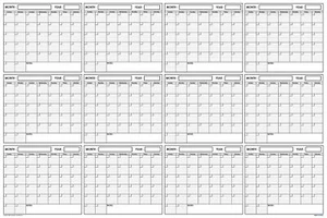Large Erasable Annual Yearly Wall Calendar 36x48 Reusable for Office or Home - Picture 1 of 5