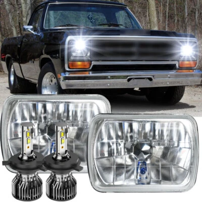 Pair 7x6 5x7 led Headlights Hi/Lo DOT H6054 FIT Dodge D150 D250 D350 Ram 50 - Image 1 of 4