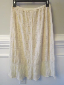 Anthropologie Sparrow Skirt Boho Festival Artsy Soft Ivory Crochet Skirt Small - Picture 1 of 4