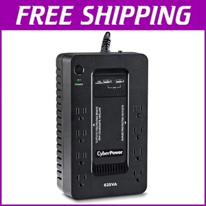 Sleek Uninterruptible Power Supply with 8 Outlets, USB Ports - Perfect for Home - Picture 1 of 12