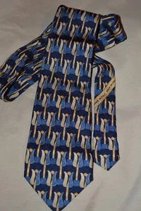 Giancarlo Lamberti Handmade in Italy 100% Silk Floral Tie - Picture 1 of 14