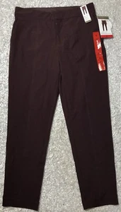 Mondetta Womens Lined Tailored Pant Sz 8 Burgundy High-Rise Comfort Stretch NWT - Picture 1 of 7