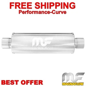 2.25" C/C 4" Round 18" Body MagnaFlow Muffler SS 10425 - Picture 1 of 4