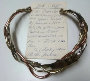 Allen I Jacobsen Vtg 1994 Brutalist Cuff Bracelet Style Neck Collar - Picture 1 of 10
