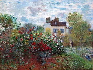 The Artists Garden in Argenteuil Painting by Claude Oscar Monet Reproduction - Picture 1 of 3