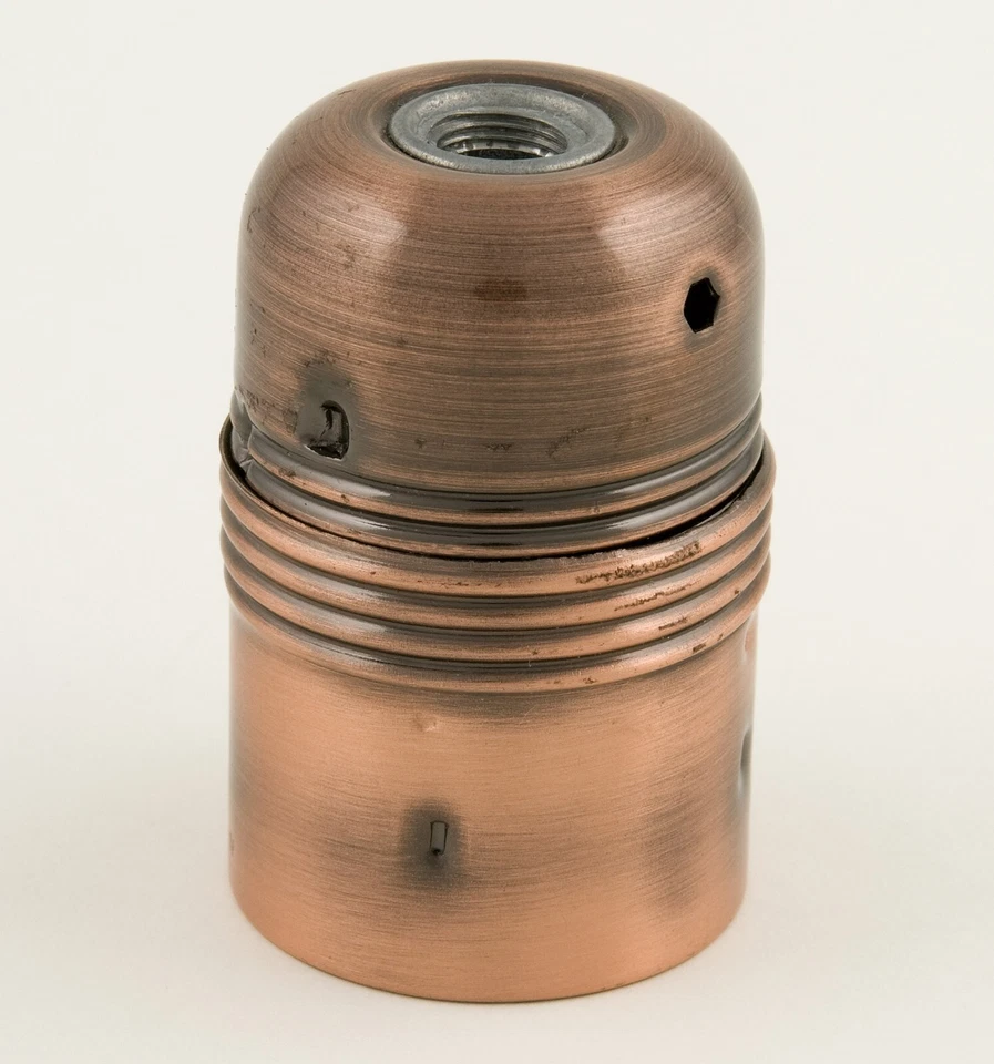 ES E27 Light Bulb Lamp holder 10mm entry in Antique Copper Plain Liner (A41AC) - Image 1 of 1