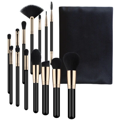 15 pcs Make-up Pinselset schwarz Geschenkset Tasche Kosmatik Beauty Piensel - Bild 1 von 4