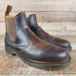Dr Martens 2976 Crazy Horse Men Sz 13 Brown Leather Pull On Casual Chelsea Boots - Picture 1 of 11