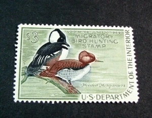 US Duck Stamps Scott # RW35 Hooded Mergansers 1968 MH L494 - Bild 1 von 2