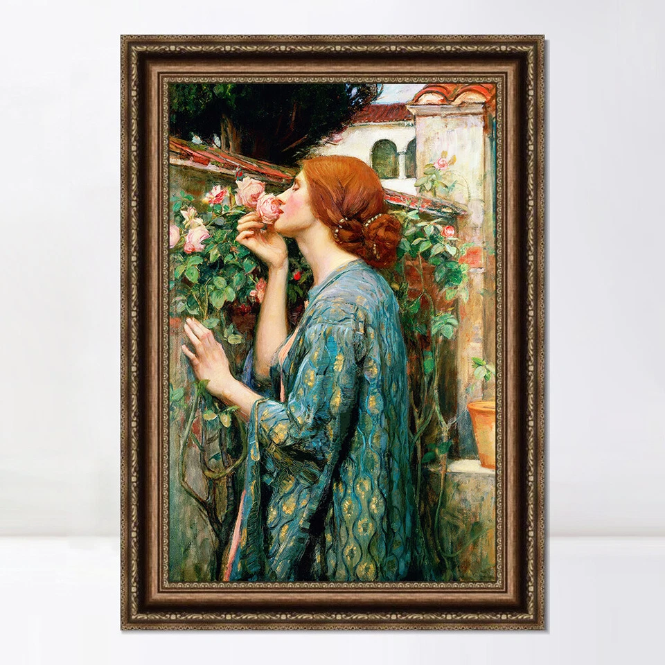 Arte enmarcado El alma de la rosa, 1908 por John William Waterhouse arte de pared 24"x32" Foto 1 de 4