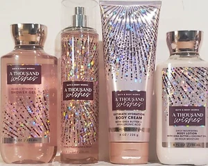 Bath & Body Works A Thousand Wishes Wash ,Mist,Cream & Body Lotion 4 Pc Gift Set - Picture 1 of 1