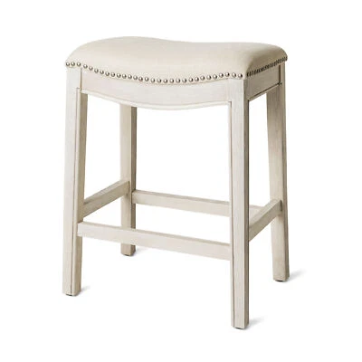 Maven Lane Saddle Stool, Brushed White Oak Finish (Used) - Image 1 of 4