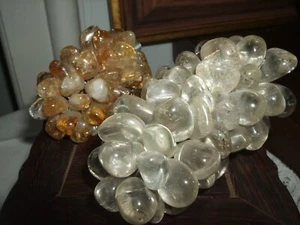 2 X HYALIN QUARZ CLUSTER BERGSKRISTALL CITRIN KRISTALLTHERAPIE REIKI GR 320 - Bild 1 von 10