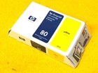 ***NEW**SEALED*** GENUINE HP 80 DESIGNJET 1000 YELLOW INK CARTRIDGE C4873A