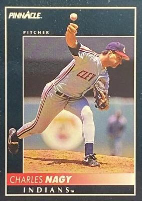 1992 Pinnacle #383 Charles Nagy Cleveland Indians Baseball Card - Image 1 of 2