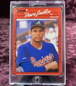David Justice 1990 Donruss RC MINT Rated Rookie Atlanta Braves Jersey Chipper SP - Picture 1 of 4