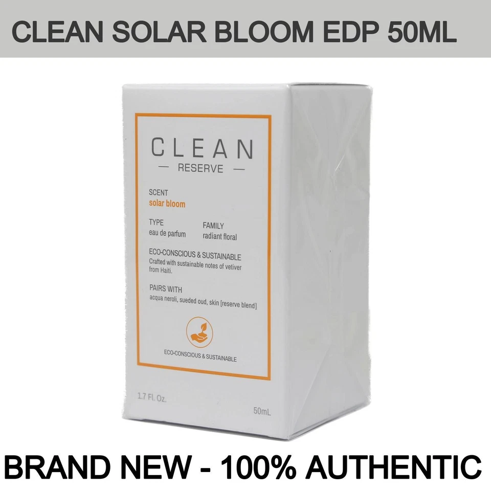 Nuevo eau de parfum unisex Clean Solar Bloom 1,7 oz/50 ml spray Foto 1 de 1
