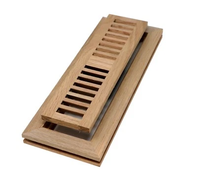 Roble rojo 2 X 10 ventilación/registro de madera - montaje empotrado sin amortiguador Foto 1 de 3