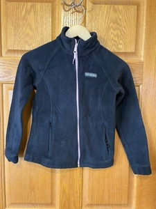 Chaqueta de lana CG27 Columbia negra rosa manga larga con cremallera completa talla mediana - Imagen 1 de 3