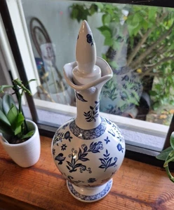 Vintage Coalport limitierte Auflage Porzellan Dekanter Korken Stopfen blaue Vögel Schmetterlinge - Bild 1 von 21