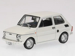 Fiat 126 1972 white diecast model car ABADD150 Hachette 1:43 - Picture 1 of 4