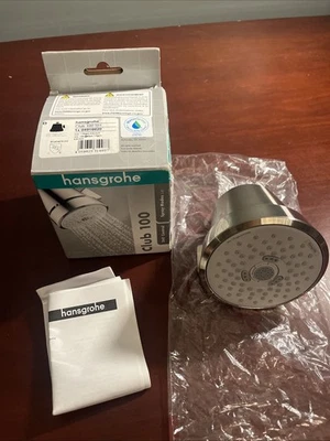 Hansgrohe 04919820 Club 1.75 GPM Shower Head with QuickClean Brushed Nickel READ - Image 1 of 4