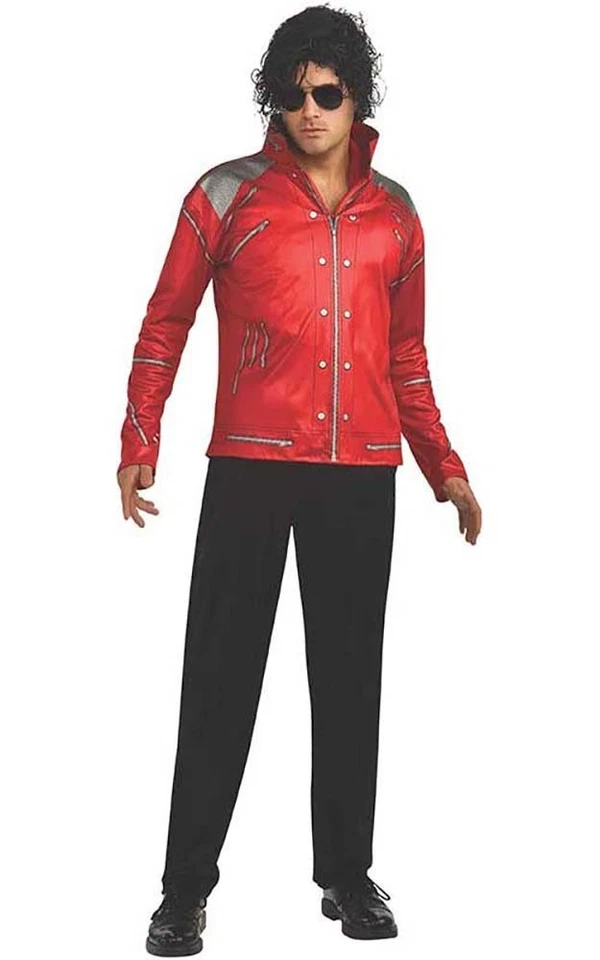 CHAQUETA CON LICENCIA BEAT IT ROJA ADULTO MICHAEL JACKSON DISFRAZ DISFRAZ HALLOWEEN Foto 1 de 2
