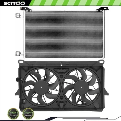 Car AC Condenser and Cooling Fan Kit Fit For 2007-2013 Chevrolet Suburban 2500 - Image 1 of 4