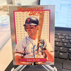 1992 Leaf The Signature Series Will Clark Auto Autograph #/5000 Giants - Picture 1 of 7
